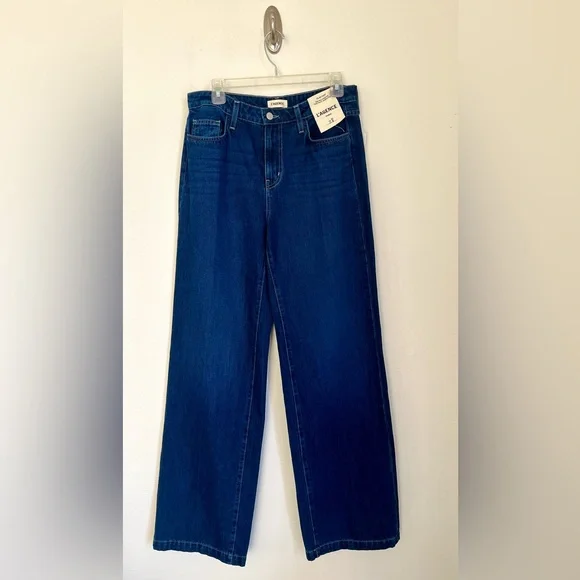 L'AGENCE Clayton High Waist Wide Leg Jeans Harlan WashNWT Premium Denim Sz 28